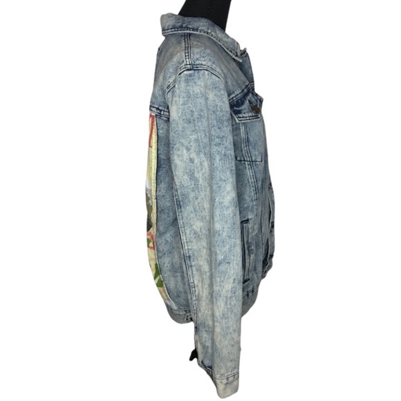 🆕 Live Fast Skull Graphic Denim Jacket - Picture 3 of 12